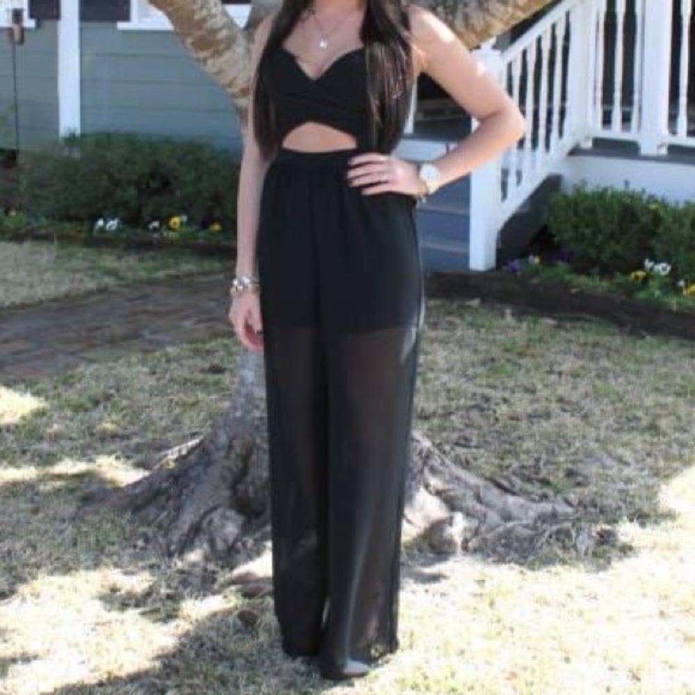 Black cutout BCBG jumpsuit